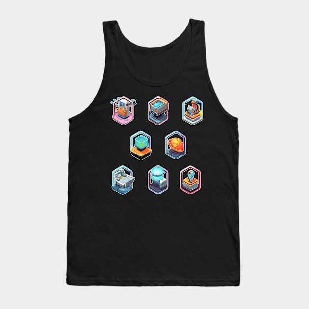 Sci Fi Teleportation Stations Tank Top by DanielLiamGill